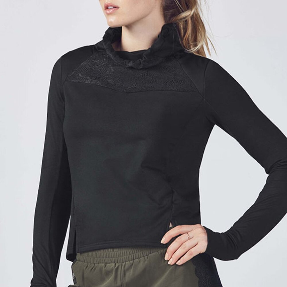 Fabletics Womens Pullover Black Athletic Jolie Ja… - image 1